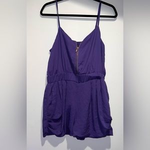 Purple romper with zipper